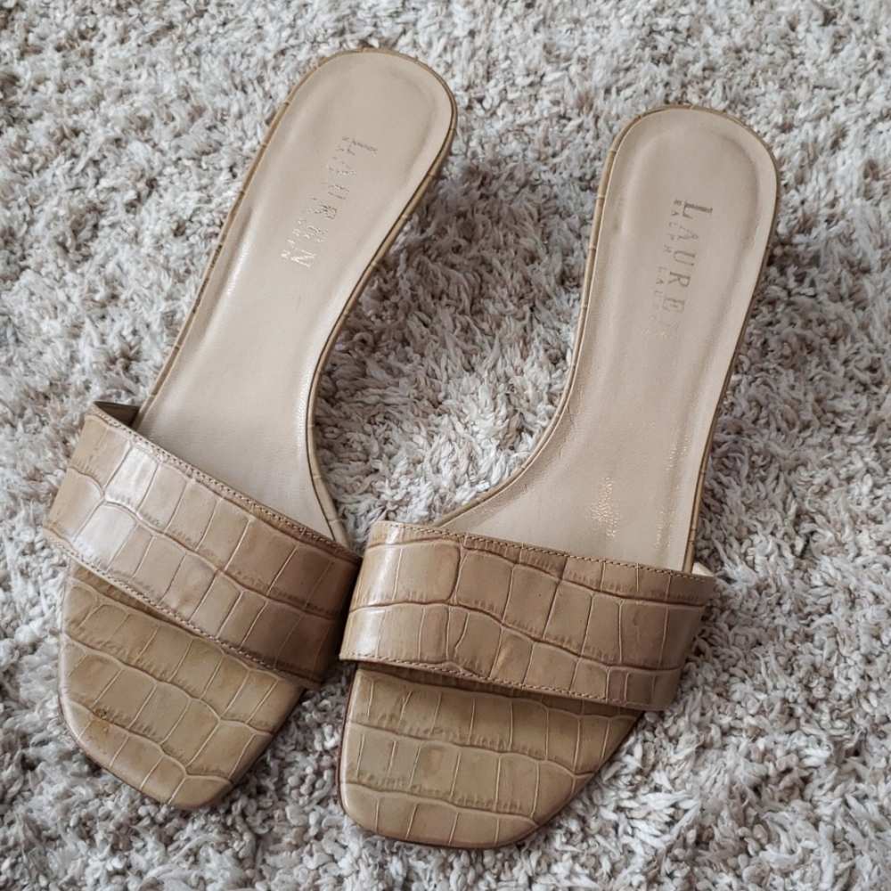 Ralph Lauren Faux Crocodile Slip On